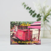 Hawaii Ananas Zug Postkarte (Stehend Vorderseite)