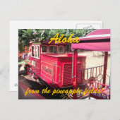 Hawaii Ananas Zug Postkarte (Vorne/Hinten)