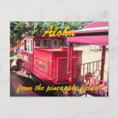 Hawaii Ananas Zug Postkarte (Vorderseite)