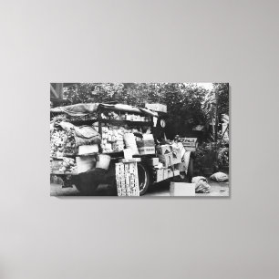 Hawaii - Ansicht eines gebürtigen Gemüselastwage Leinwanddruck