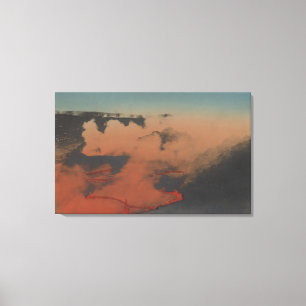 Hawaii - Ansicht von Kilauea Vulkan in ha Leinwanddruck