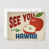 Hawaii Apple - Vintage Travel Postkarte (Vorne/Hinten)