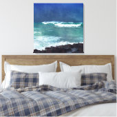 Hawaii Aqua Blue Ocean Waves Surf Sea Water Storm Leinwanddruck (Insitu (Schlafzimmer))