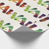 Hawai'i - Aquarellschrift Briefe Kalligrafie Hawai Geschenkpapier (Ecke)