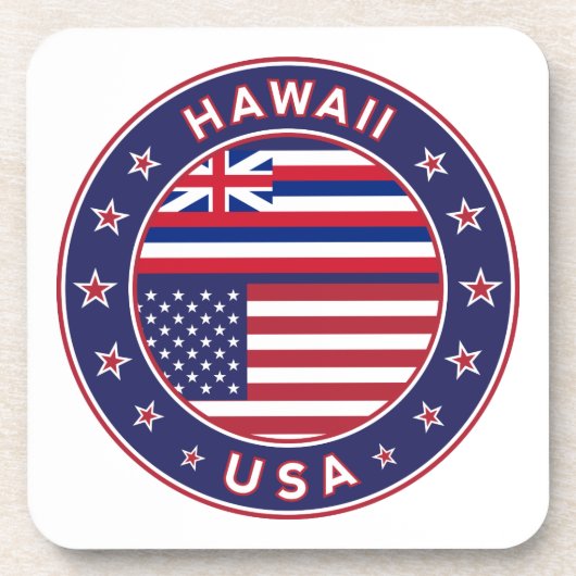 Hawaii Aufkleber, Hawaii, USA Getränkeuntersetzer (Vorderseite)