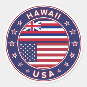 Hawaii Aufkleber, Hawaii, USA Runder Aufkleber