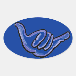 Hawaii-Aufkleber Ovaler Aufkleber