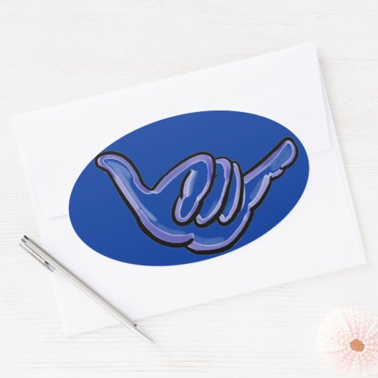 Hawaii-Aufkleber Ovaler Aufkleber (Umschlag)