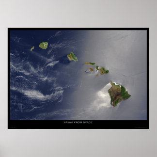 Hawaii aus dem Weltraum Poster
