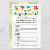 Hawaii Baby Animals Name Game (Vorne/Hinten)