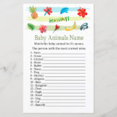 Hawaii Baby Animals Name Game (Vorderseite)