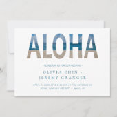 Hawaii Beach Aloha Foto Hochzeit in Urlaubsort Einladung (Vorderseite)