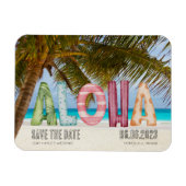 Hawaii Beach Aloha Wedding Save the Date Magnet (Horizontal)