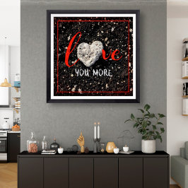 Hawaii Beach and Coral Heart Foto Liebe Mehr Poster