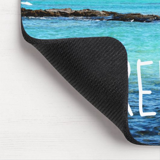 Hawaii Beach Blue Ocean Green Palm Trees Entspanne Mousepad (Ecke)