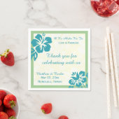 Hawaii Beach Blume Personalisiert Wedding Napkins Serviette (Beispiel)