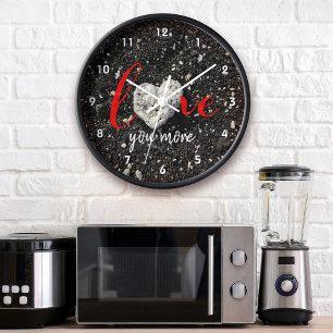 Hawaii Beach Coral Heart Foto Liebe Mehr Zitat Große Wanduhr