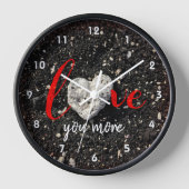 Hawaii Beach Coral Heart Foto Liebe Mehr Zitat Wanduhr (Vorderseite)