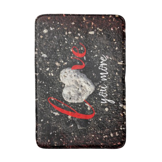 Hawaii Beach Coral Herzliche Liebe Mehr Script Badematte (Vorderseite Vertikal)