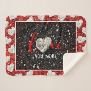 Hawaii Beach Coral Rock Heart Liebe Mehr Script Sherpadecke