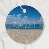 Hawaii Beach Foto Aloha Hochzeit in Urlaubsort Geschenkanhänger (Rückseite)