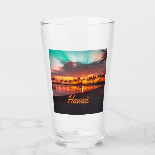 Hawaii Beach Hawaiianische Inseln Glas (Vorderseite)