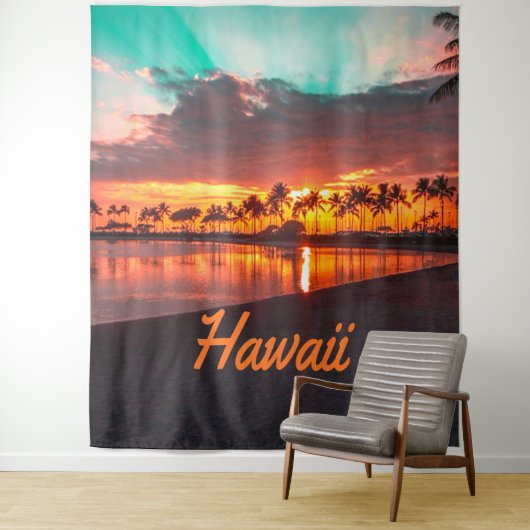 Hawaii Beach Hawaiianische Inseln Wandteppich (Beispiel)