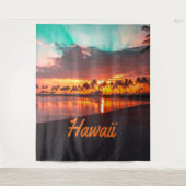 Hawaii Beach Hawaiianische Inseln Wandteppich (Vorderseite)
