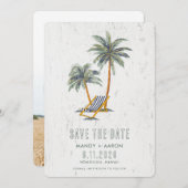 Hawaii Beach Hochzeit in Urlaubsort Foto Save The Date (Vorne/Hinten)
