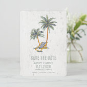 Hawaii Beach Hochzeit in Urlaubsort Foto Save The Date (Stehend Vorderseite)