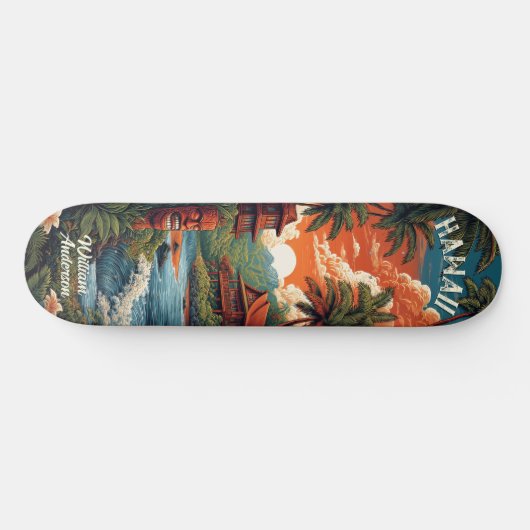 Hawaii Beach House Skateboard (Horizontal)