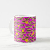 Hawaii Beach Names auf Pink Coffee Tasse (Vorderseite Links)
