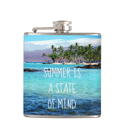 Hawaii Beach Palm Trees Summer ist ein Staat des G Flachmann (Vorderseite)