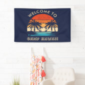 Hawaii Beach Party Retro Sonnenuntergang Banner (Insitu)