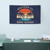Hawaii Beach Party Retro Sonnenuntergang Banner (Messeveranstaltung)