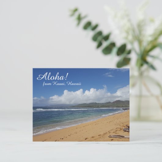 Hawaii Beach Postcard Postkarte (Stehend Vorderseite)