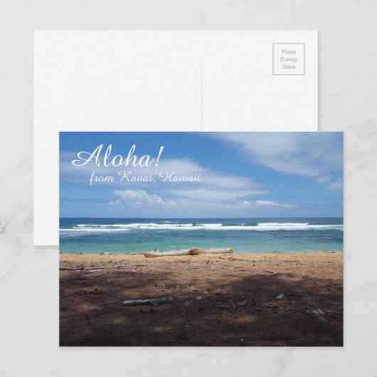 Hawaii Beach Postcard Postkarte (Vorne/Hinten)