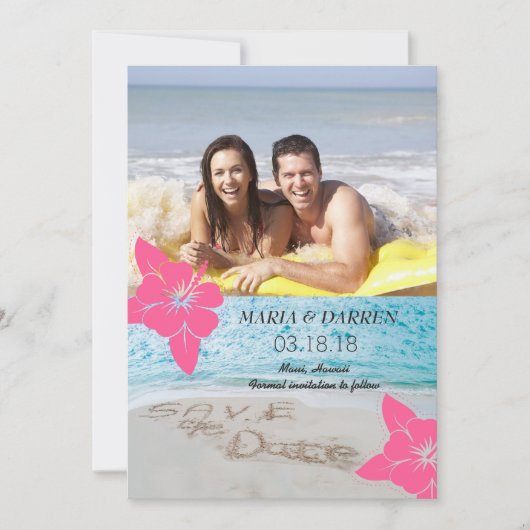 Hawaii Beach Save the Date (Vorderseite)