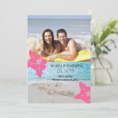 Hawaii Beach Save the Date (Stehend Vorderseite)