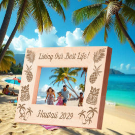 Hawaii Beach Summer Vacation Beach Hawaiian Themed Geätzte Rahmen