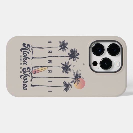 Hawaii Beach Surfer Sommerurlaub Case-Mate iPhone Hülle (Rückseite (Horizontal))