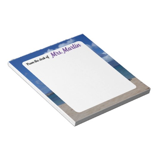 Hawaii Beach Teacher Notepad Notizblock (angewinkelt)