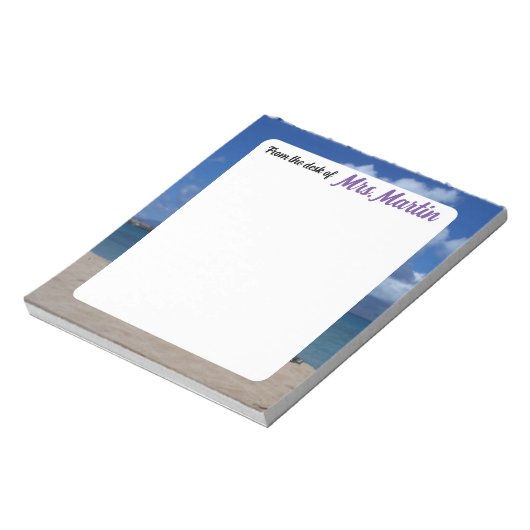 Hawaii Beach Teacher Notepad Notizblock (Rotiert)