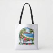 Hawaii Beach Tropical Blume Tasche (Vorderseite)