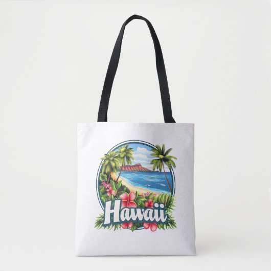 Hawaii Beach Tropical Blume Tasche (Vorderseite)