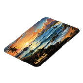 Hawaii Beach Tropical Paradise Vintage Malerei Magnet (Linke Seite)