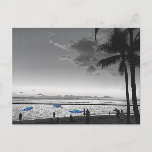 Hawaii Beach und Palm Trees Postcard Postkarte (Vorderseite)