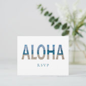 Hawaii Beach Wedding Aloha Foto UAWG Einladungspostkarte (Stehend Vorderseite)