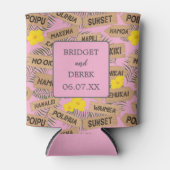 Hawaii Beach Wedding Pink Dosenkühler (Vorderseite)