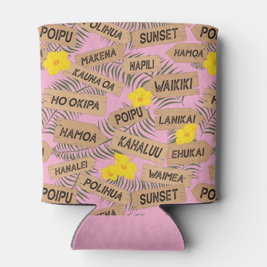 Hawaii Beach Wedding Pink Dosenkühler (Rückseite)